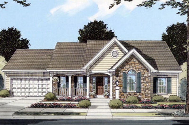 Dream House Plan - Traditional Exterior - Front Elevation Plan #46-366