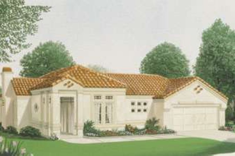 House Design - Mediterranean Exterior - Front Elevation Plan #410-209