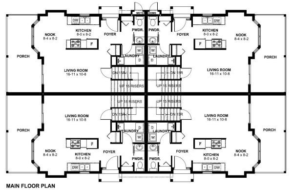 Farmhouse Floor Plan - Main Floor Plan #126-153