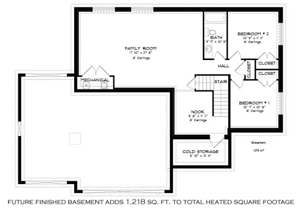 House Plan Design - Optional Finished Basement
