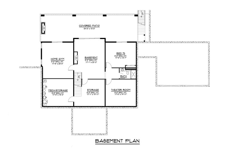 Dream House Plan - Floor Plan - Lower Floor for Contemporary House Plan #1064-385 - 2 bed, 2 bath