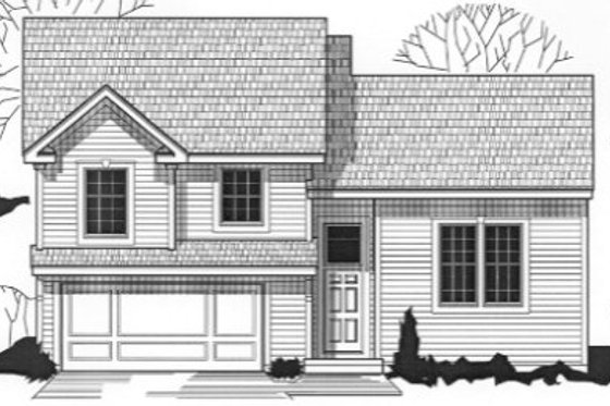 Exterior - Front Elevation for Traditional House Plan #67-799 - 3 bed, 2 bath