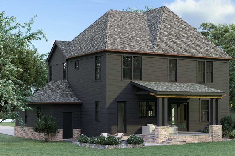 Home Plan - Exterior - Rear Elevation 1 for Traditional House Plan #461-95 - 4 bed, 4 bath