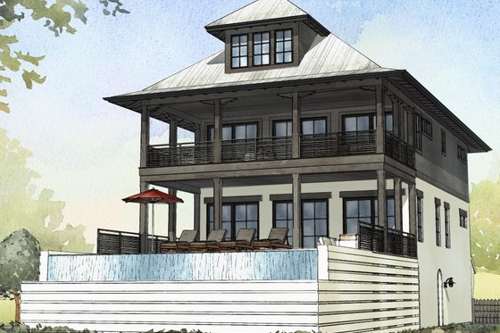 Exterior - Outdoor Living for Beach House Plan #901-114 - 4 bed, 3 bath