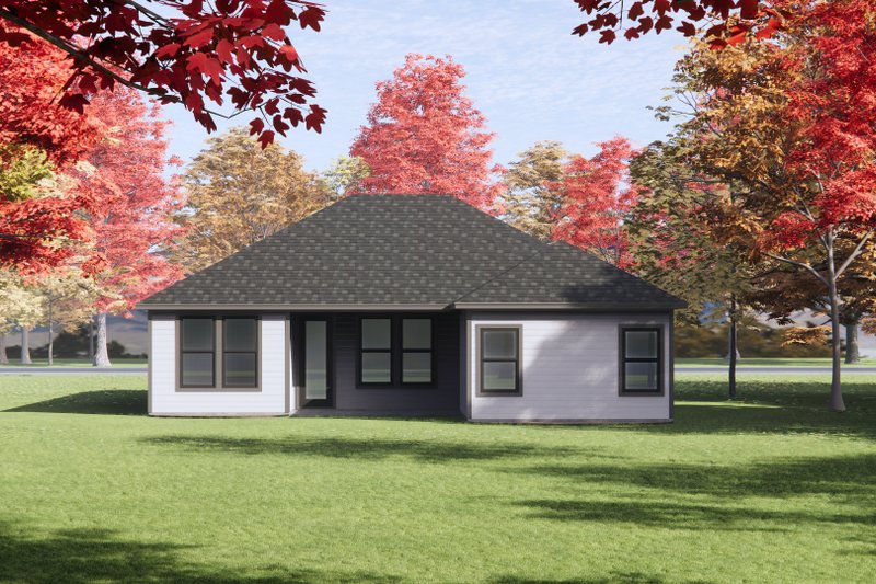 House Design - Exterior - Rear Elevation for Traditional House Plan #1096-119 - 3 bed, 2 bath