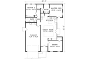 Adobe / Southwestern Style House Plan - 3 Beds 2 Baths 1405 Sq/Ft Plan #1-1247 