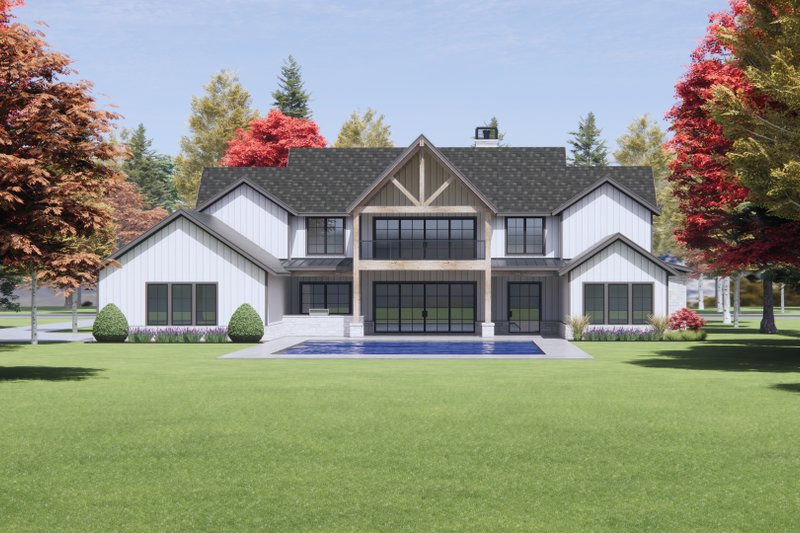 Home Plan - Exterior - Rear Elevation 2 for Country House Plan #1096-3 - 4 bed, 4.5 bath