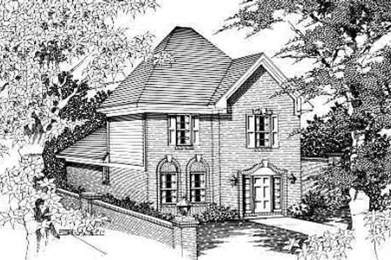 Exterior - Front Elevation for Colonial House Plan #329-209 - 3 bed, 2 bath