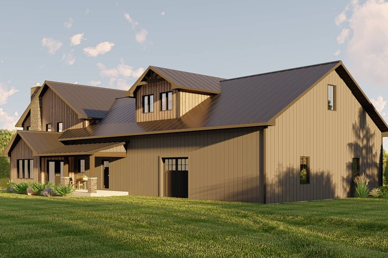 Home Plan - Exterior - Rear Elevation for Country House Plan #1064-217 - 2 bed, 3.5 bath