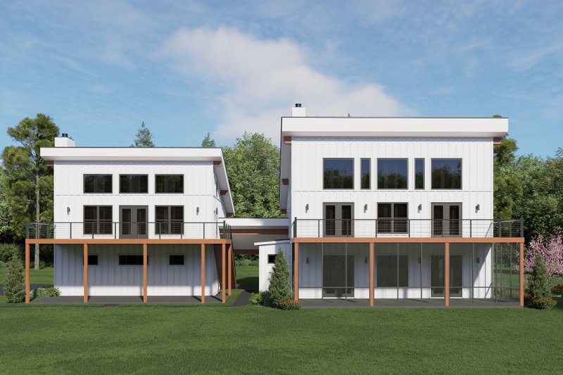 House Design - Exterior - Front Elevation 4 for Contemporary House Plan #932-1375 - 5 bed, 3.5 bath