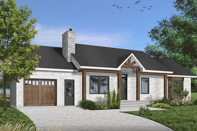 Dream House Plan - Ranch Exterior - Front Elevation Plan #23-1001