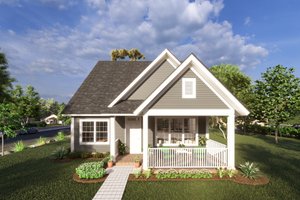 Cottage Exterior - Front Elevation Plan #513-2213