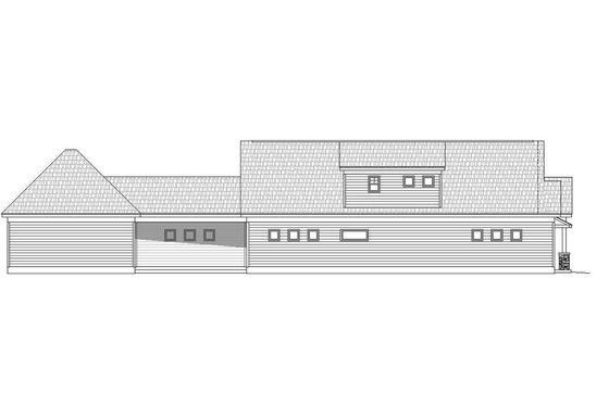 Exterior - Other Elevation for Country House Plan #932-20 - 3 bed, 2 bath