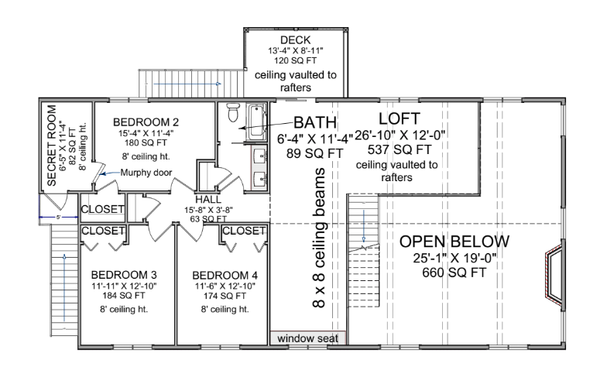 Barndominium Floor Plan - Upper Floor Plan #1116-15