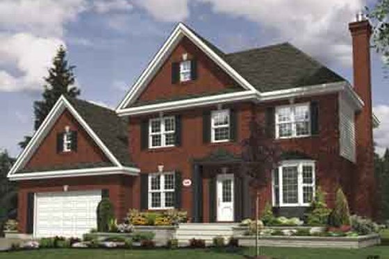 Exterior - Front Elevation for European House Plan #138-152 - 3 bed, 1.5 bath