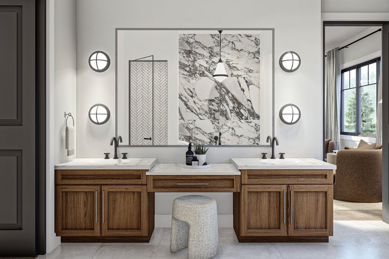 Architectural House Design - Interior - Master Bathroom 1 for Beach House Plan #455-534 - 2 bed, 2 bath