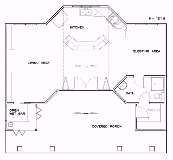 Beach Floor Plan - Main Floor Plan #8-124