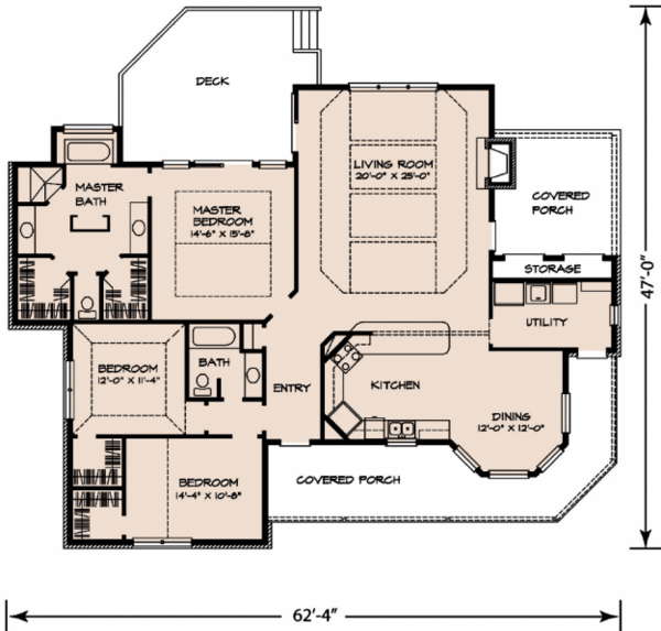 Country Floor Plan - Main Floor Plan #140-116
