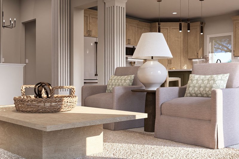 Architectural House Design - Interior - Family Room 1 for Traditional House Plan #455-227 - 3 bed, 2 bath