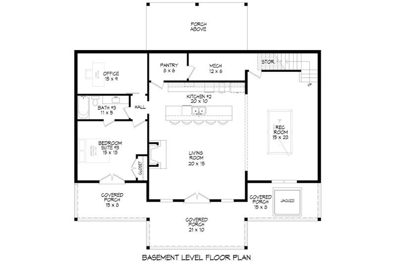 Dream House Plan - Floor Plan - Main Floor for Country House Plan #932-1135 - 2 bed, 2.5 bath