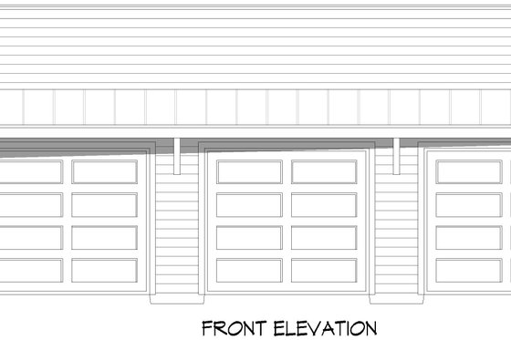 Exterior - Front Elevation 3 for Contemporary House Plan #932-1091, 0 bath