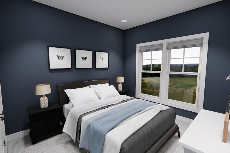 House Blueprint - Interior - Bedroom for Bungalow House Plan #51-1429 - 1 bed, 1 bath