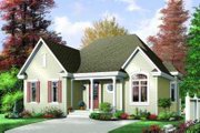 European Style House Plan - 2 Beds 1 Baths 1102 Sq/Ft Plan #23-321 