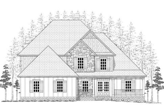 Exterior - Other Elevation 2 for Craftsman House Plan #437-3 - 4 bed, 2.5 bath