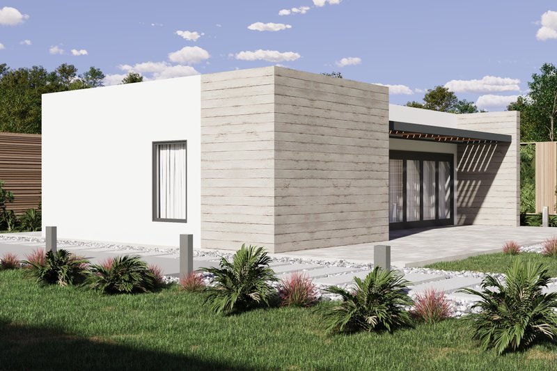 Dream House Plan - Exterior - Front Elevation 4 for Contemporary House Plan #1106-151 - 1 bed, 1 bath