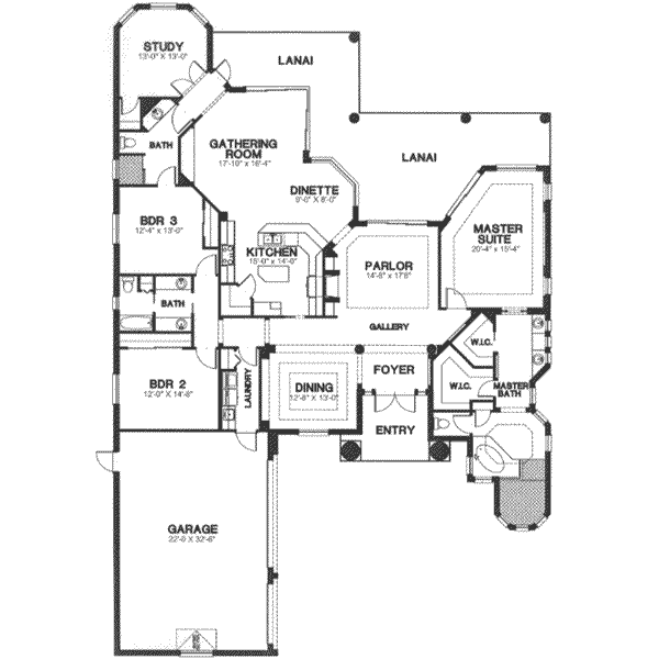 European Floor Plan - Main Floor Plan #115-168