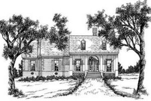 Southern Exterior - Front Elevation Plan #36-415