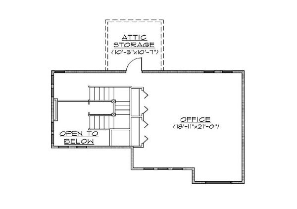 Bungalow Floor Plan - Upper Floor Plan #5-386
