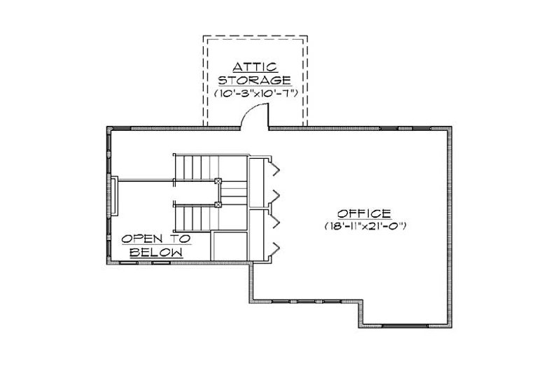 Home Plan - Floor Plan - Upper Floor for Bungalow House Plan #5-386 - 5 bed, 4 bath