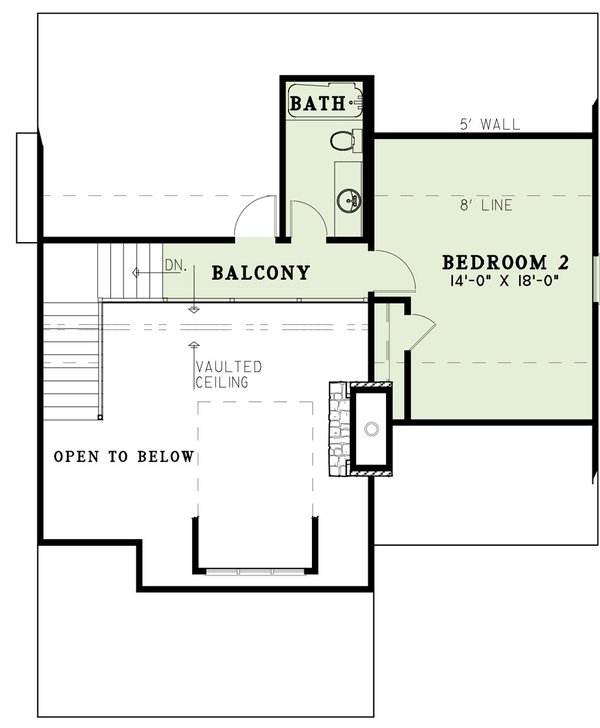 Cottage Floor Plan - Upper Floor Plan #17-2363