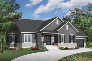 Country Exterior - Front Elevation Plan #23-2570