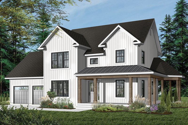 Architectural House Design - Country Exterior - Front Elevation Plan #23-622