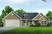 European Style House Plan - 3 Beds 2.5 Baths 1635 Sq/Ft Plan #22-524 