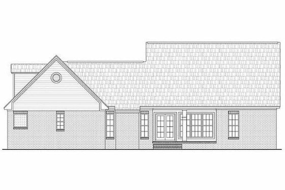 Exterior - Rear Elevation 1 for Country House Plan #21-192 - 4 bed, 3 bath