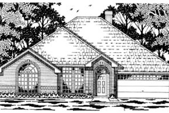 Exterior - Front Elevation for Traditional House Plan #42-251 - 4 bed, 2 bath