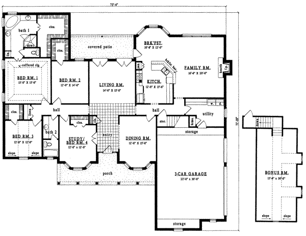 Traditional Floor Plan - Main Floor Plan #42-271