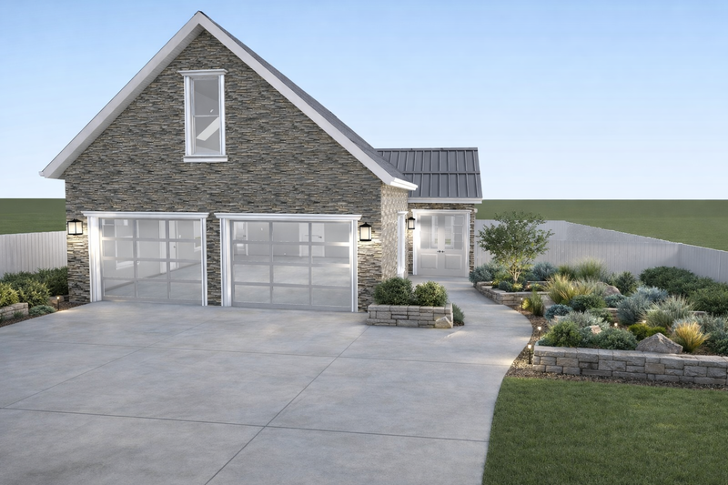 House Blueprint - Exterior - Front Elevation 2 for Traditional House Plan #1060-484, 1.5 bath