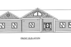 Exterior - Other Elevation for Traditional House Plan #117-548 - 2 bed, 2 bath