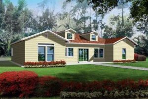 Country Exterior - Front Elevation Plan #1-389