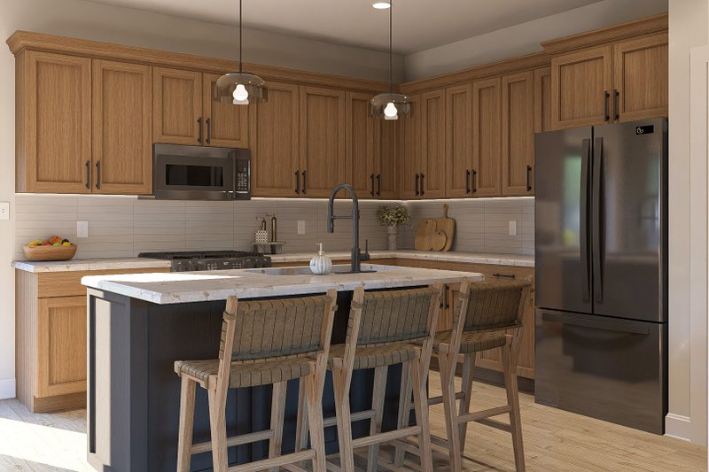 House Blueprint - Interior - Kitchen for Traditional House Plan #455-553 - 3 bed, 2.5 bath