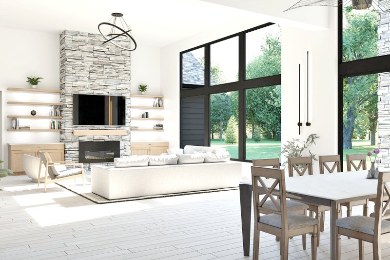 House Blueprint - Interior - Family Room for Country House Plan #1089-37 - 3 bed, 2.5 bath