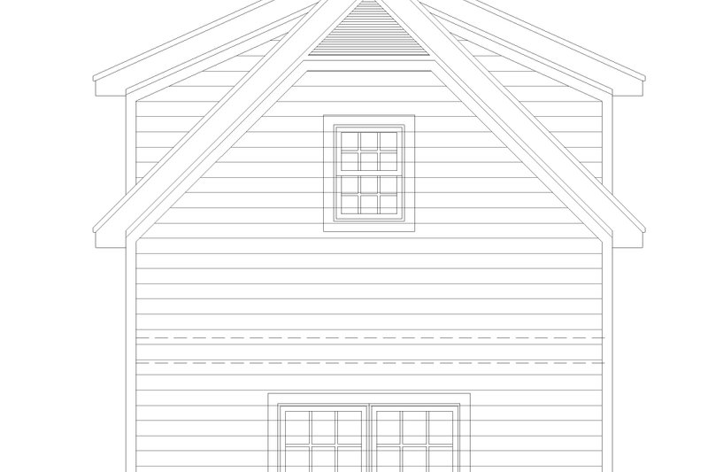 House Blueprint - Exterior - Rear Elevation for Traditional House Plan #932-600, 1 bath
