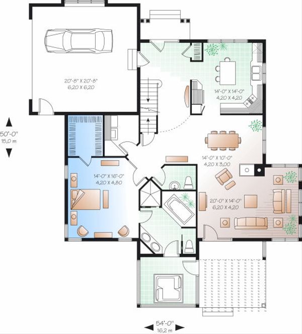 Home Plan - Traditional Floor Plan - Main Floor Plan #23-716