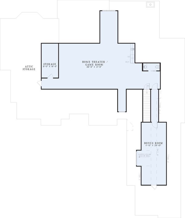 European Floor Plan - Upper Floor Plan #17-628