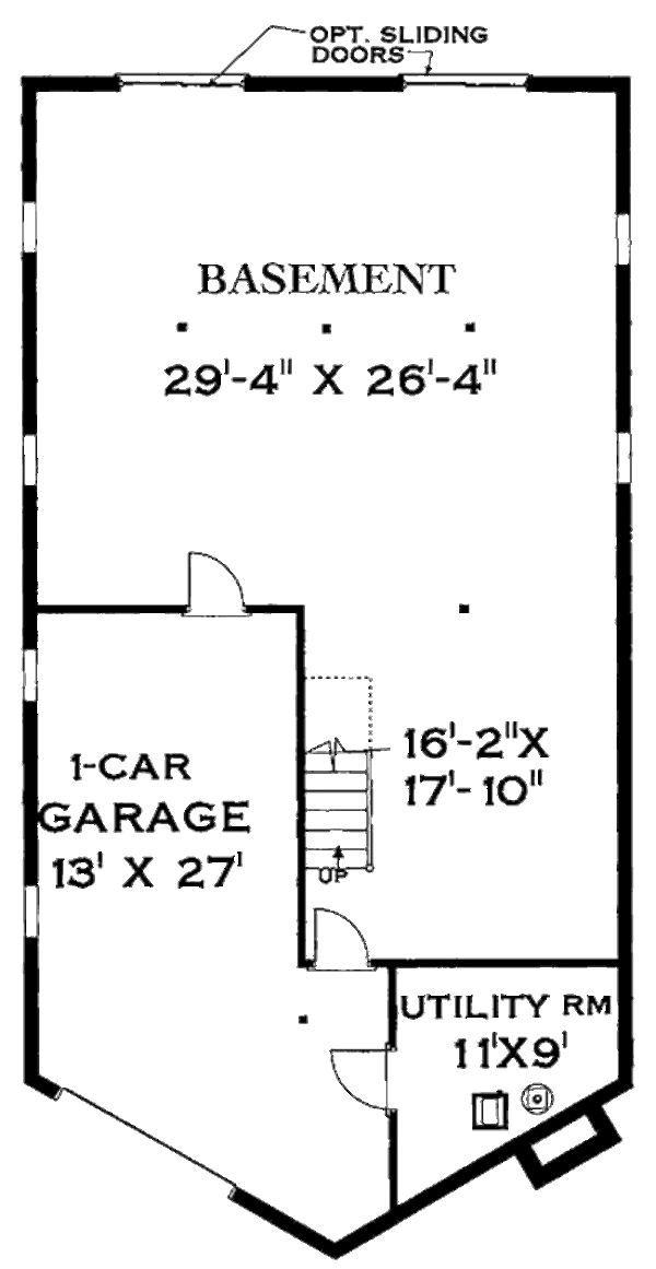 Dream House Plan - Cabin Floor Plan - Lower Floor Plan #3-227
