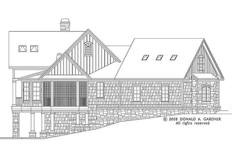 Architectural House Design - Left Side Elevation